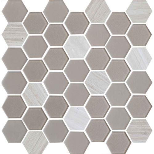 Taupe Hxp-6 - 2 X 2 Mosaic