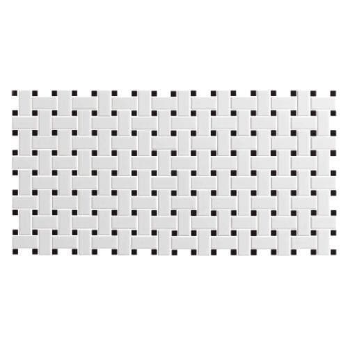 White - 1 X 2 Mosaic